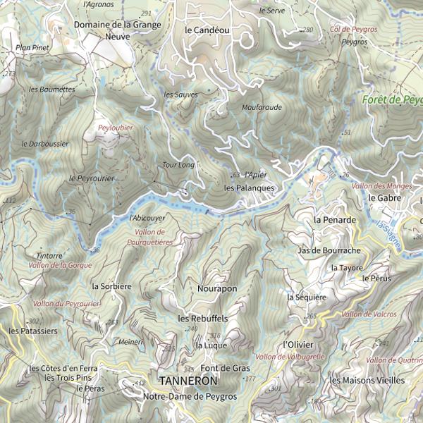 Plan cartographique de Bassin de compensation Tanneron?