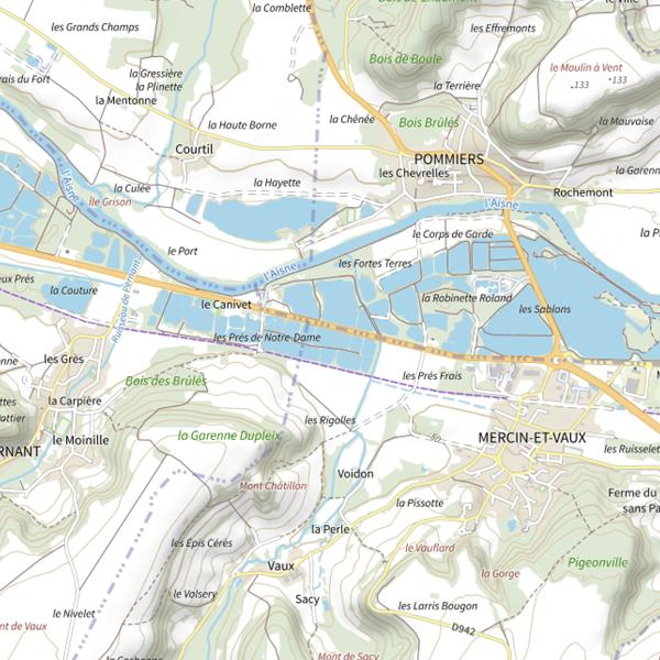 Plan cartographique de Bassin de Décantation 6 des Prés de Notre-Dame