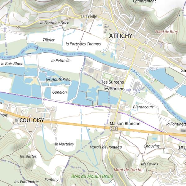 Plan cartographique de Bassin de Décantation de Maison Blanche