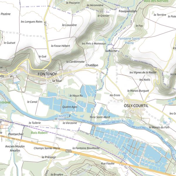 Plan cartographique de Bassin de Décantation du Vieux Ru
