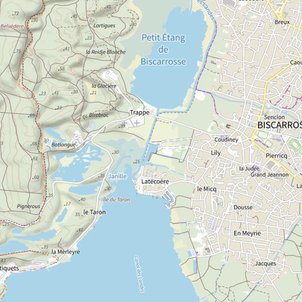 Plan cartographique de Bassin de Lily