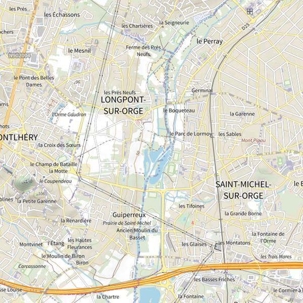 Plan cartographique de Bassin de Longpont
