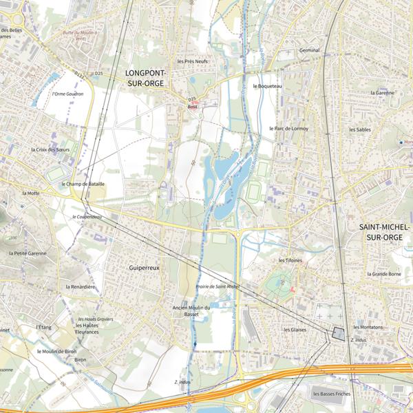 Plan cartographique de Bassin de Lormoy
