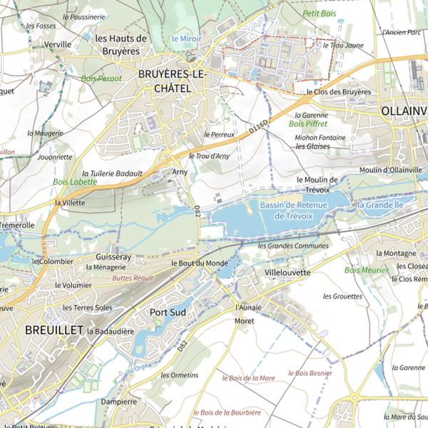 Plan cartographique de Bassin de Trévoix