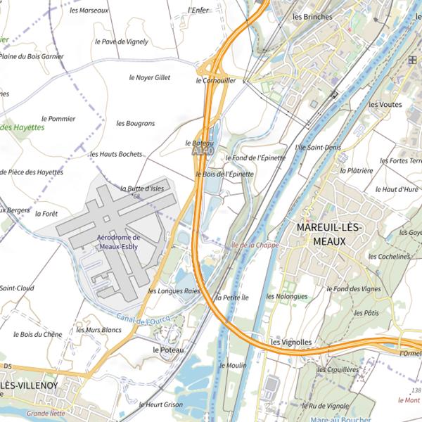 Plan cartographique de Bassin d'Épandage