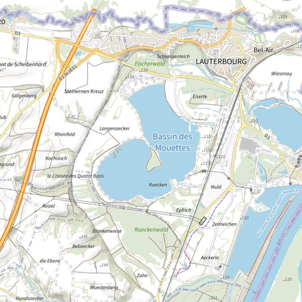 Plan cartographique de Bassin des Mouettes