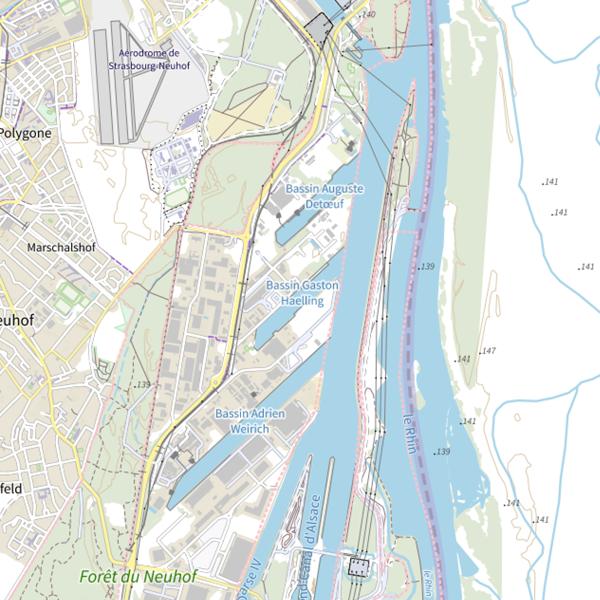 Plan cartographique de Bassin Gaston Haelling