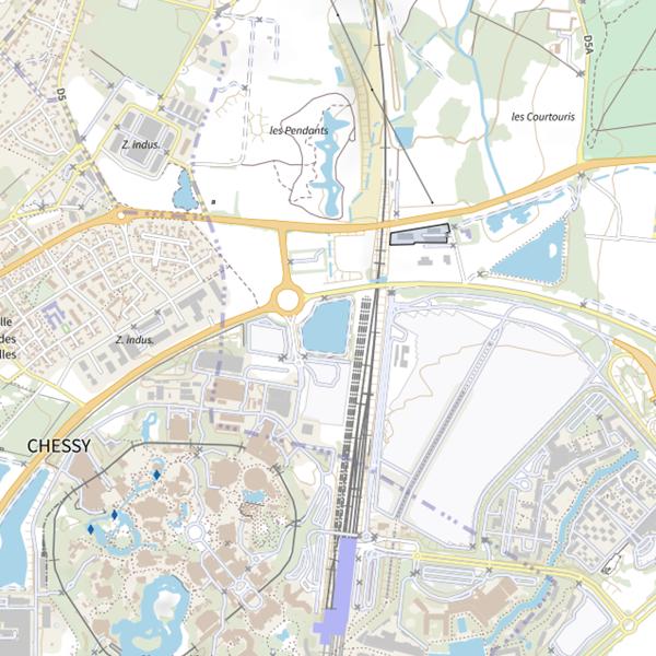 Plan cartographique de Bassin le Prés Verson