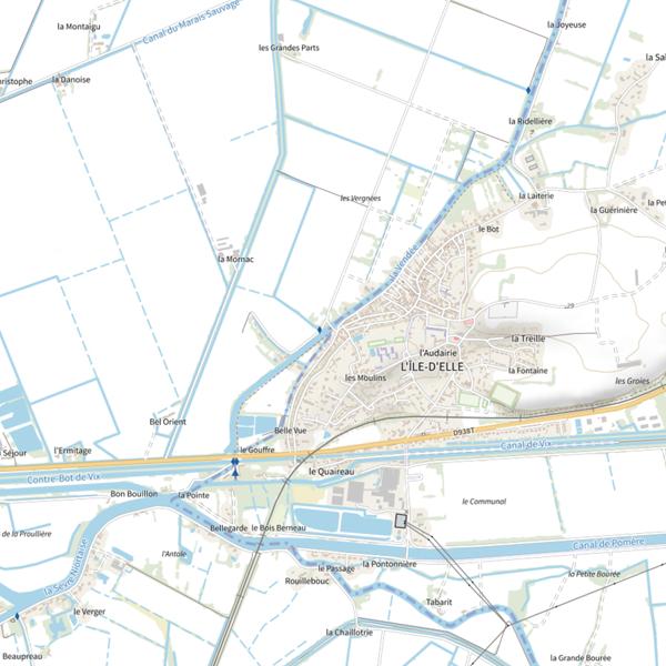 Plan cartographique de Belle Vue, la Vendée, L'Ile d'Elle