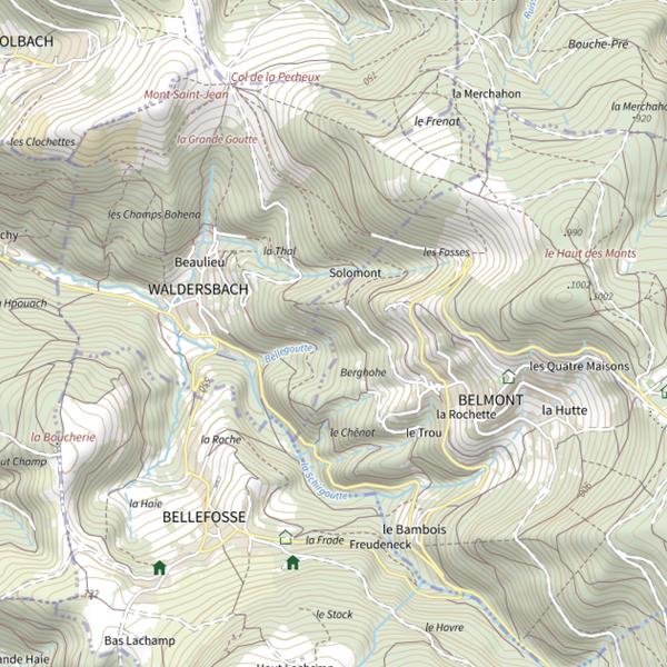 Plan cartographique de Bellegoutte