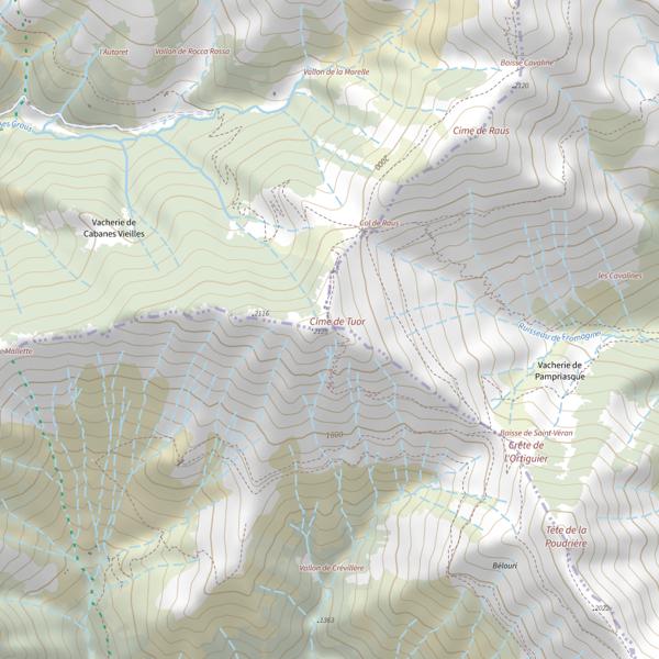 Plan cartographique de Belvedère