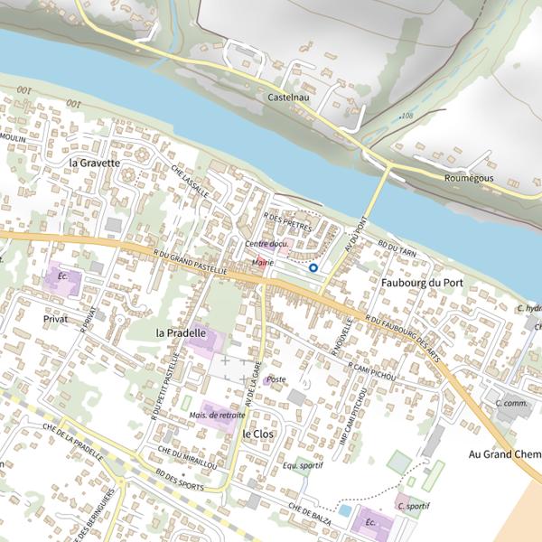 Plan cartographique de Bessieres