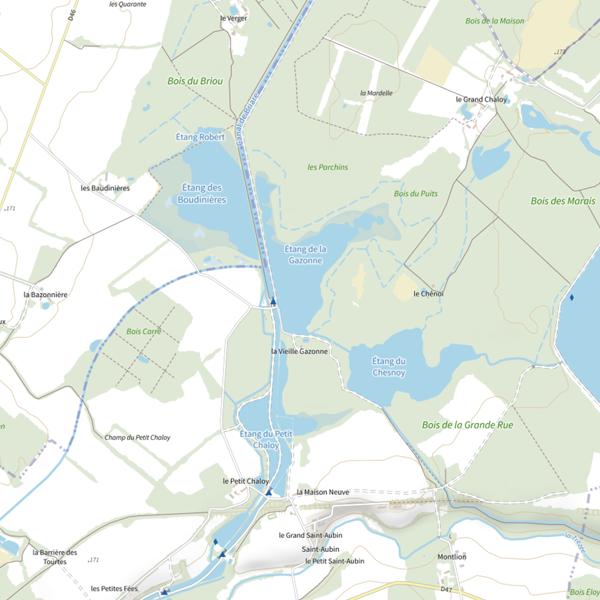 Plan cartographique de Bief de la Gazonne