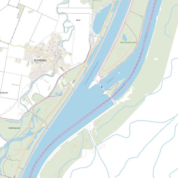 Plan cartographique de Bief de Rhinau