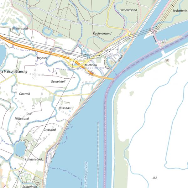 Plan cartographique de Bief de Strasbourg