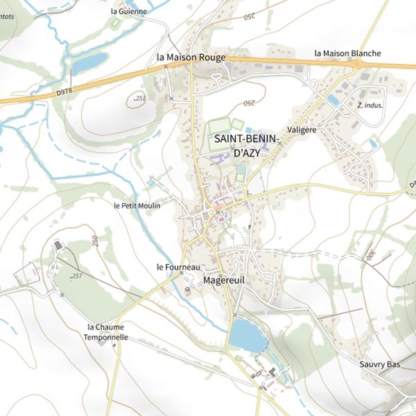 Plan cartographique de Bistro des copains