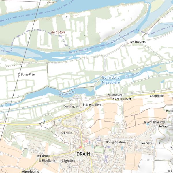 Plan cartographique de Boire de la Nigaudière
