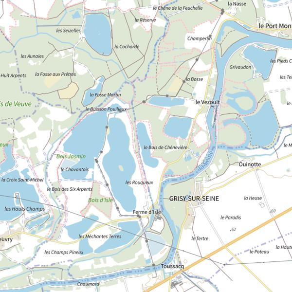 Plan cartographique de Bois de Chenevière