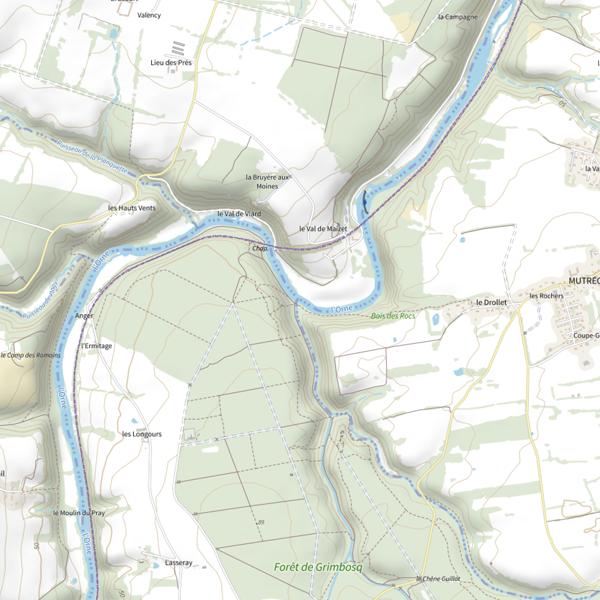 Plan cartographique de Bois des Rocs