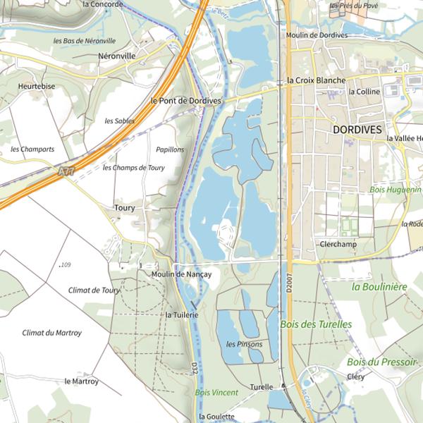 Plan cartographique de Bois Paillard