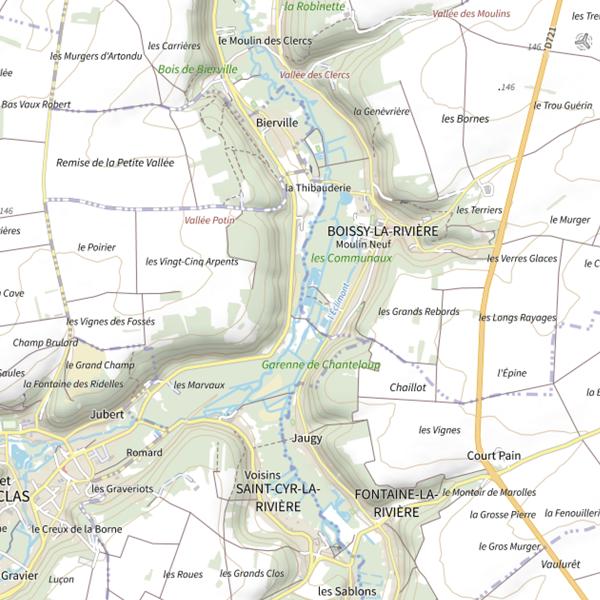 Plan cartographique de Boissy la riviere