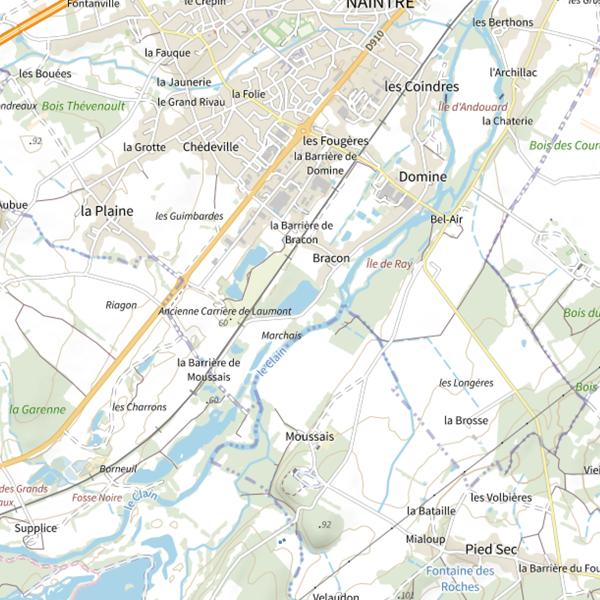 Plan cartographique de Bracon