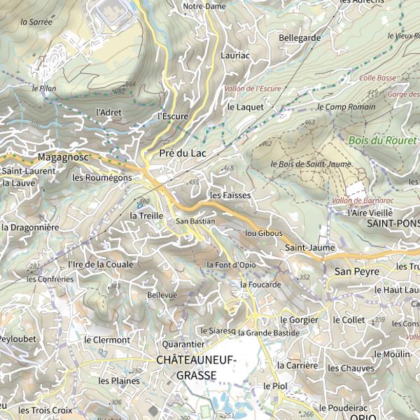Plan cartographique de Brague