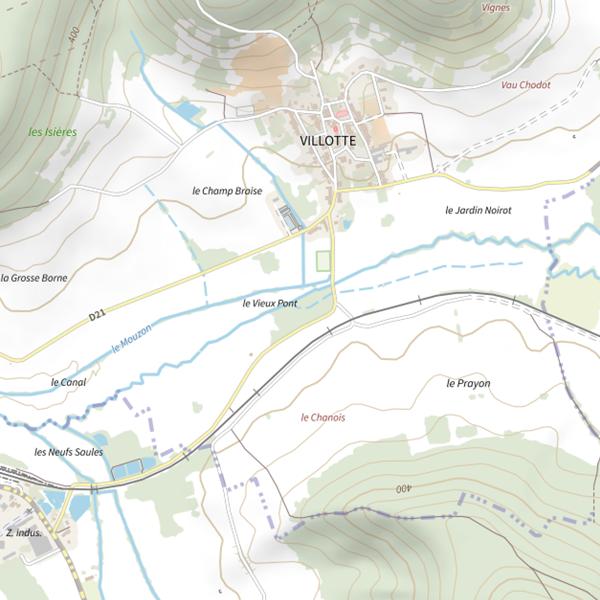 Plan cartographique de Bras du Mouzon