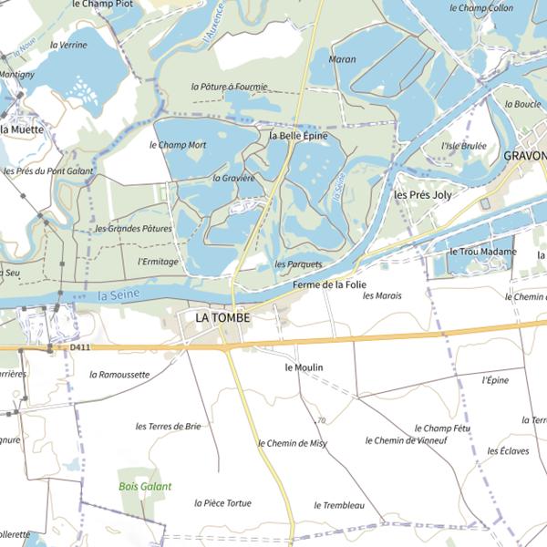 Plan cartographique de Bras du Parquet
