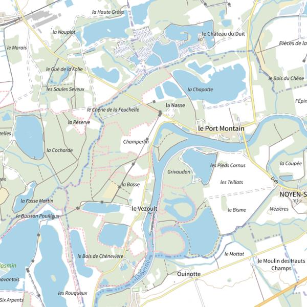 Plan cartographique de Bras mort de Port Montain