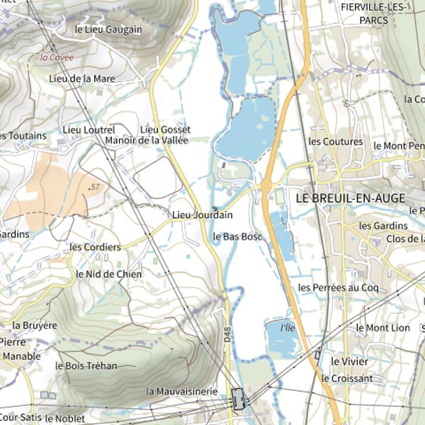 Plan cartographique de Breuil-en-Auge