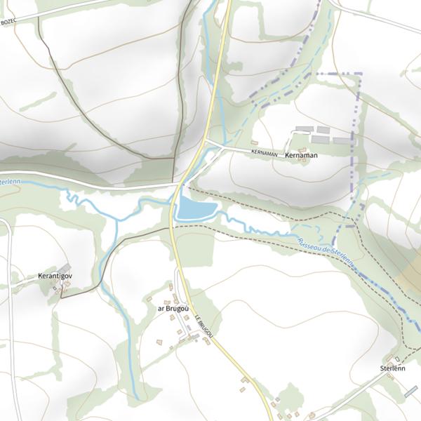 Plan cartographique de Brugou