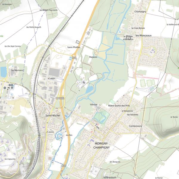 Plan cartographique de Brunehaut Château