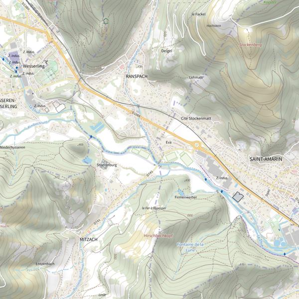 Plan cartographique de Bruscherrunz