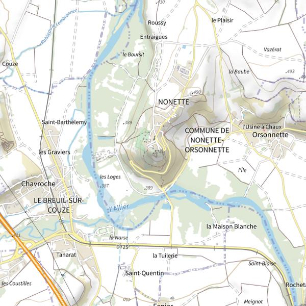 Plan cartographique de Butte de Nonette