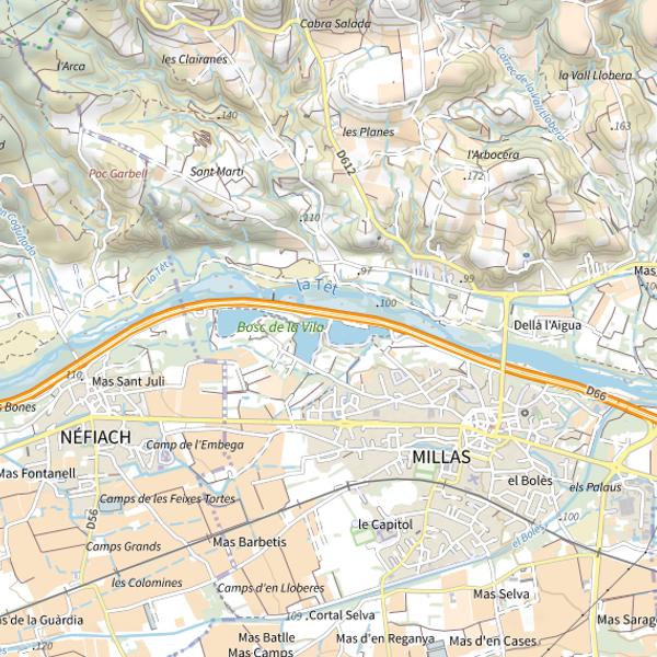 Plan cartographique de Cabanes des Pêcheurs