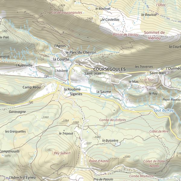 Plan cartographique de Cagne