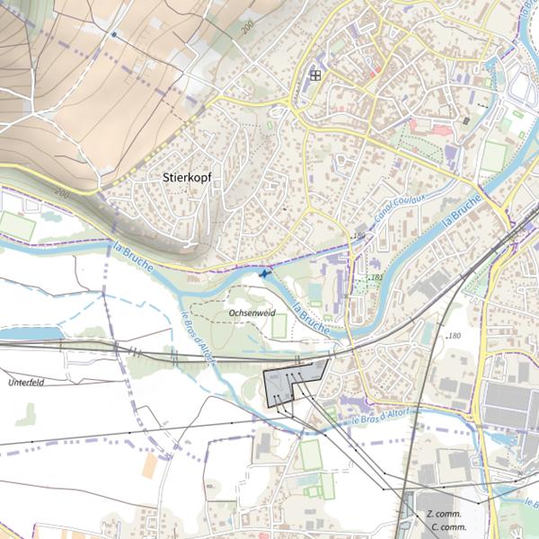 Plan cartographique de Canal Coulaux