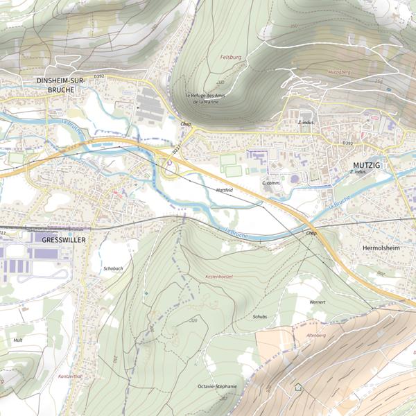Plan cartographique de Canal Couleaux