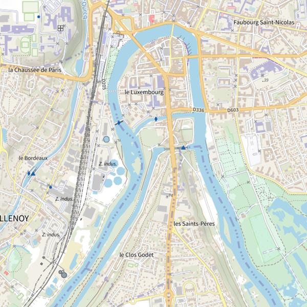 Plan cartographique de Canal de Chalifert