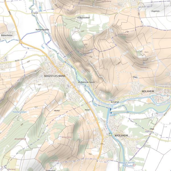 Plan cartographique de Canal de la Bruche