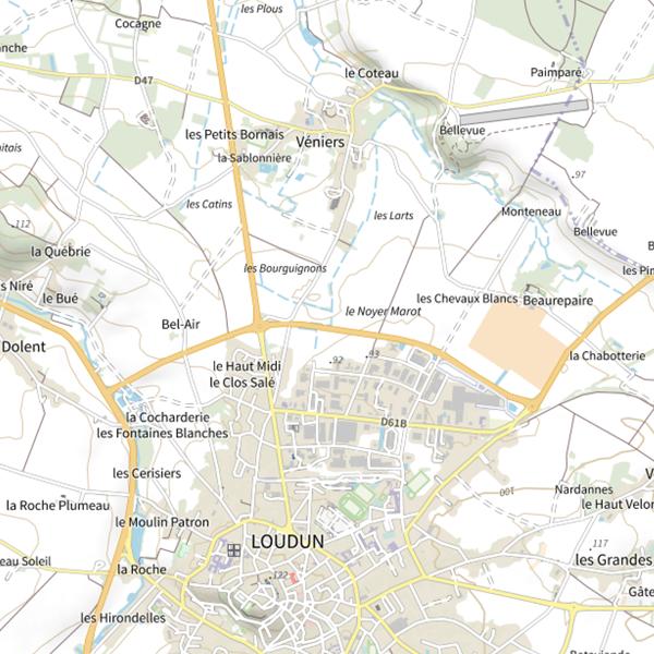 Plan cartographique de Canal de la Dive