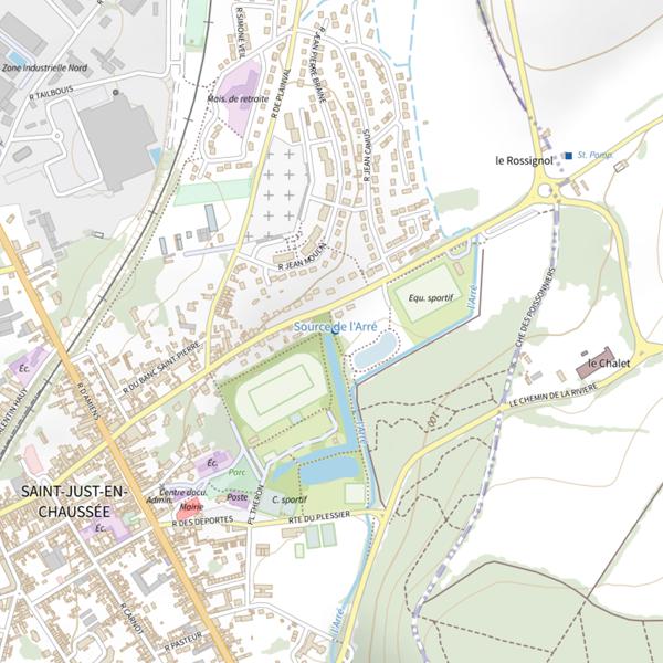 Plan cartographique de Canal de l'Abbaye