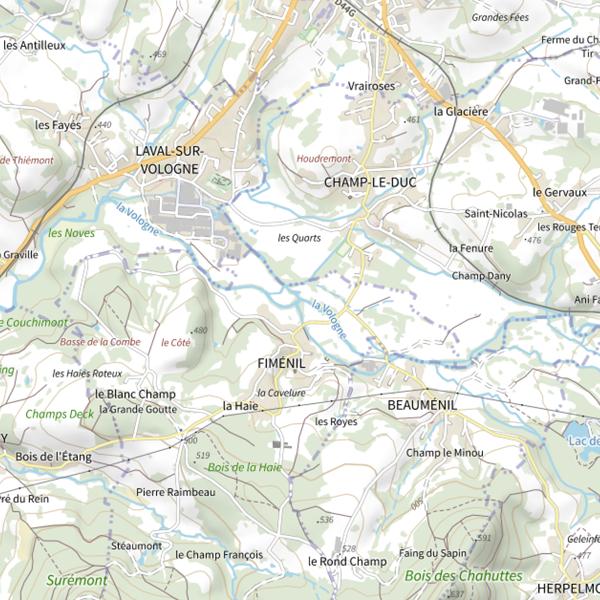 Plan cartographique de Canal des Usines