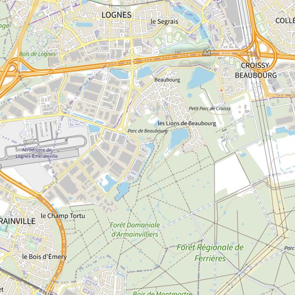 Plan cartographique de Canal du grand parc