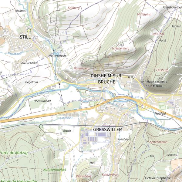 Plan cartographique de Canal du Meedelbach