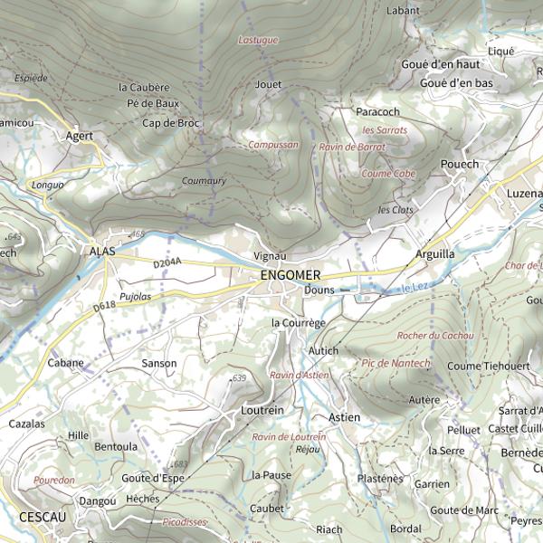 Plan cartographique de Canal Engomer à Engomer