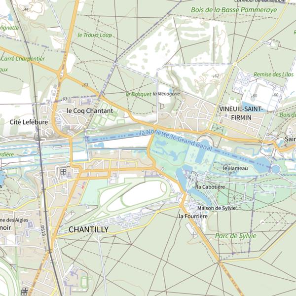 Plan cartographique de Canal Saint Jean / Chantilly