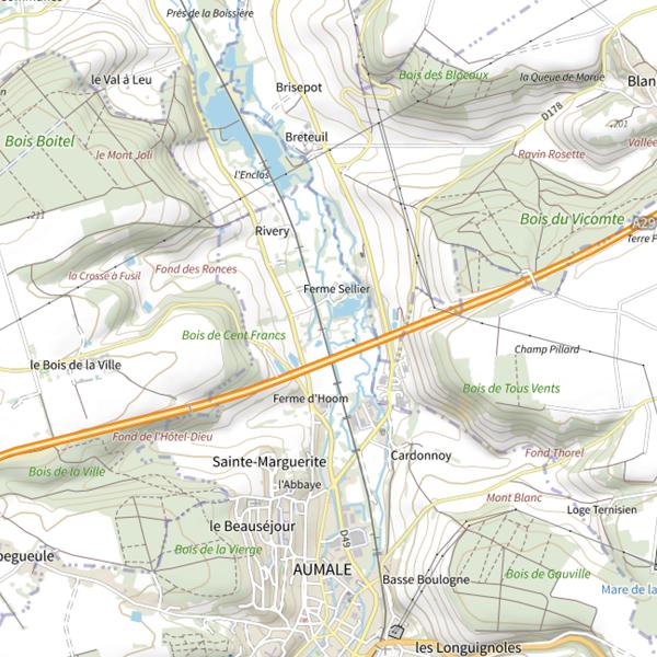 Plan cartographique de Cardonnoy