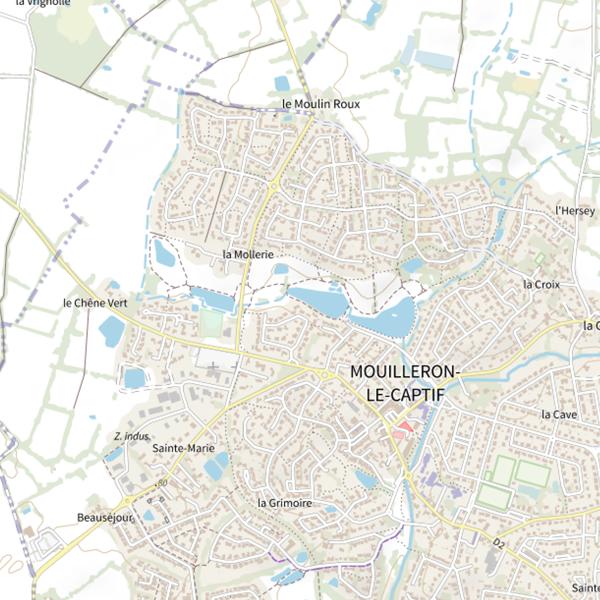 Plan cartographique de Carnadrome de la Chaume 1 à Mouilleron le Captif : 1,1 ha
